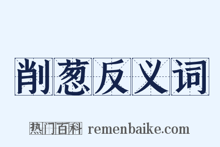 削葱反义词是什么意思的图片